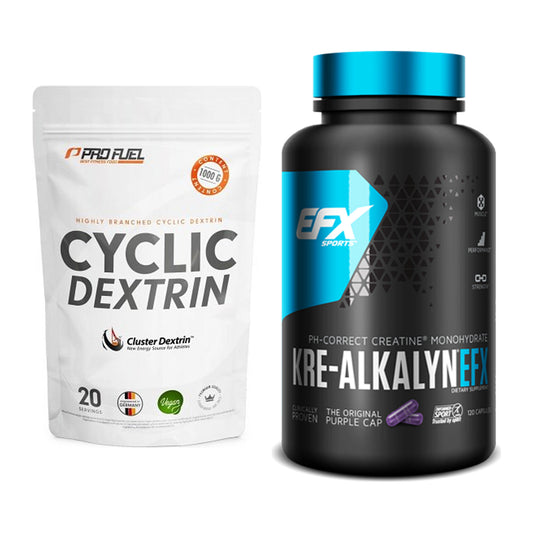 Masseaufbau-Set: ProFuel Cyclic Dextrin Cluster + EFX Kre-Alkalyn – alle enthaltenen Artikel