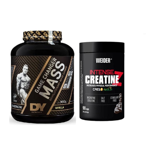 Masseaufbau-Set: DY Nutrition Game Changer + Weider Intense Pure – alle enthaltenen Artikel