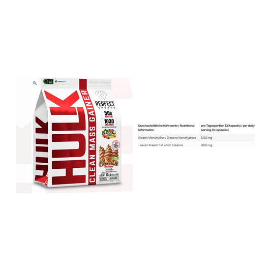Mass Building Set: Perfect Sports Hulk Clean + INLEAD kreatin – minden elemet tartalmaz