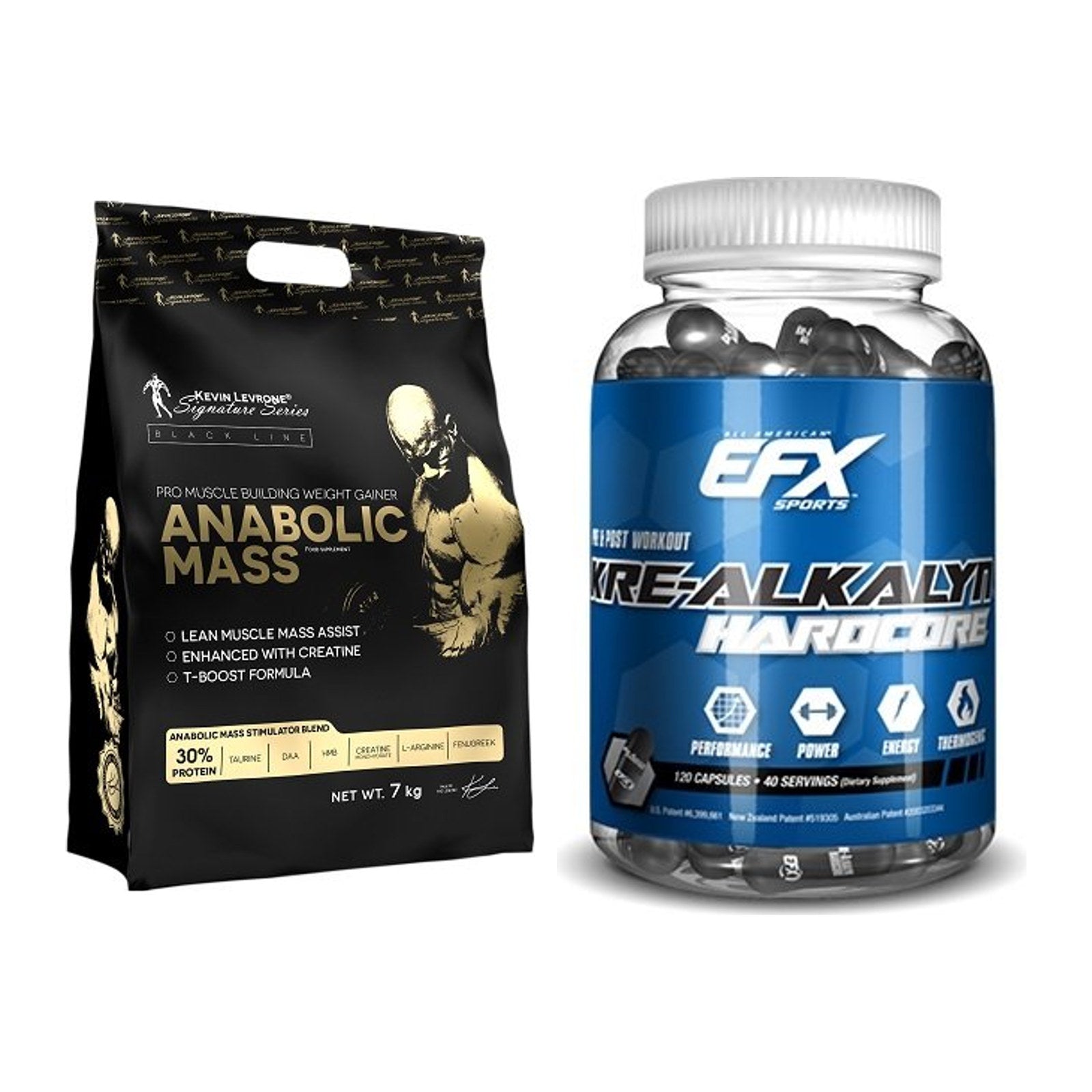Masseaufbau-Set: Kevin Levrone Anabolic + EFX Kre-Alkalyn Hardcore – alle enthaltenen Artikel