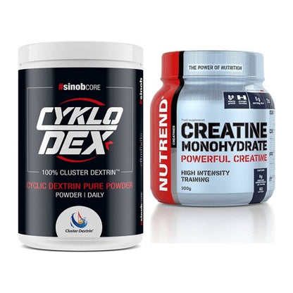 Masseaufbau-Set: Sinob Core CykloDex 1kg + Nutrend Creatine – alle enthaltenen Artikel