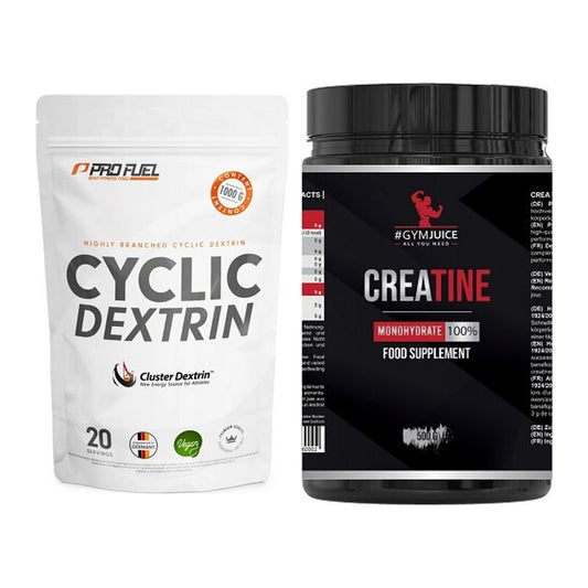 Masseaufbau-Set: ProFuel Cyclic Dextrin + #GYMJUICE Creatine – alle enthaltenen Artikel