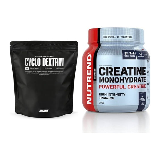 Masseaufbau-Set: Big Zone Cyclo Dextrin + Nutrend Creatine Monohydrate – alle enthaltenen Artikel