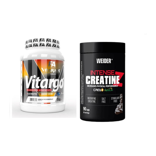 Masseaufbau-Set: FA Vitarade Vitargo + Weider Intense Pure Creatine – alle enthaltenen Artikel