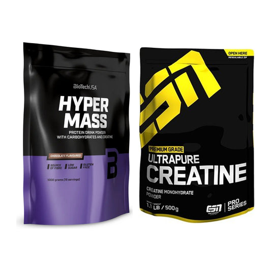 Masseaufbau-Set: BioTech Hyper Mass + ESN Ultrapure Creatine – alle enthaltenen Artikel