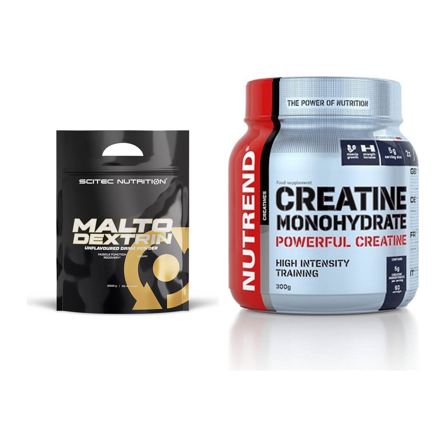 Masseaufbau-Set: Scitec Maltodextrin 2000g + Nutrend Creatine – alle enthaltenen Artikel