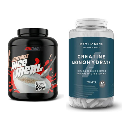 Masseaufbau-Set: Big Zone Rice Meal 3000g + MyProtein MyVitamins – alle enthaltenen Artikel
