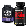 Masseaufbau-Set: BioTech Hyper Mass + Body Attack 100% Pure Creatine – alle enthaltenen Artikel