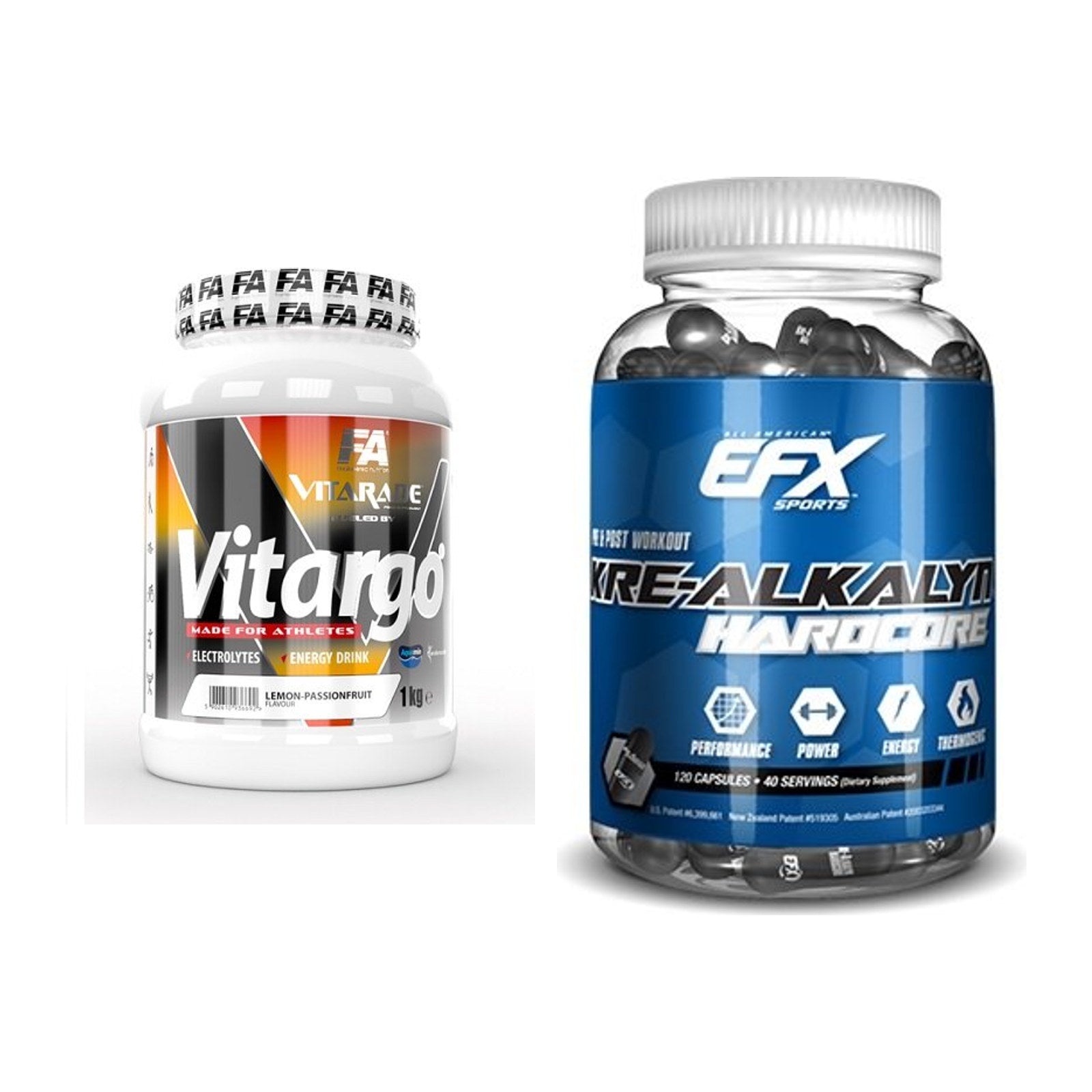 Masseaufbau-Set: FA Vitarade Vitargo + EFX Kre-Alkalyn Hardcore – alle enthaltenen Artikel