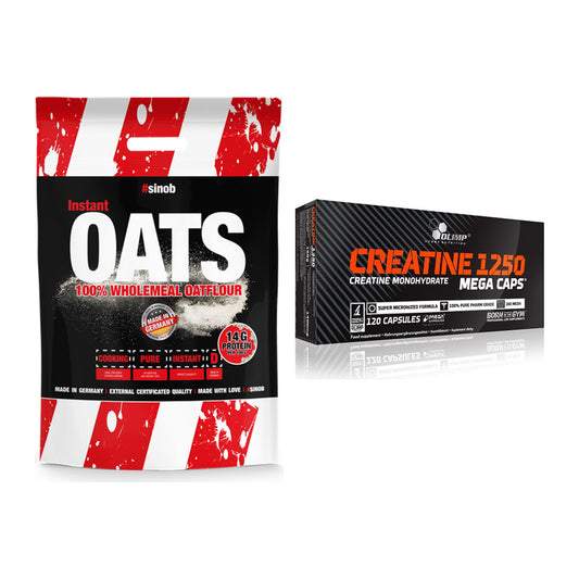 Masseaufbau-Set: Sinob Instant Oats + Olimp Creatine Mega Caps – alle enthaltenen Artikel