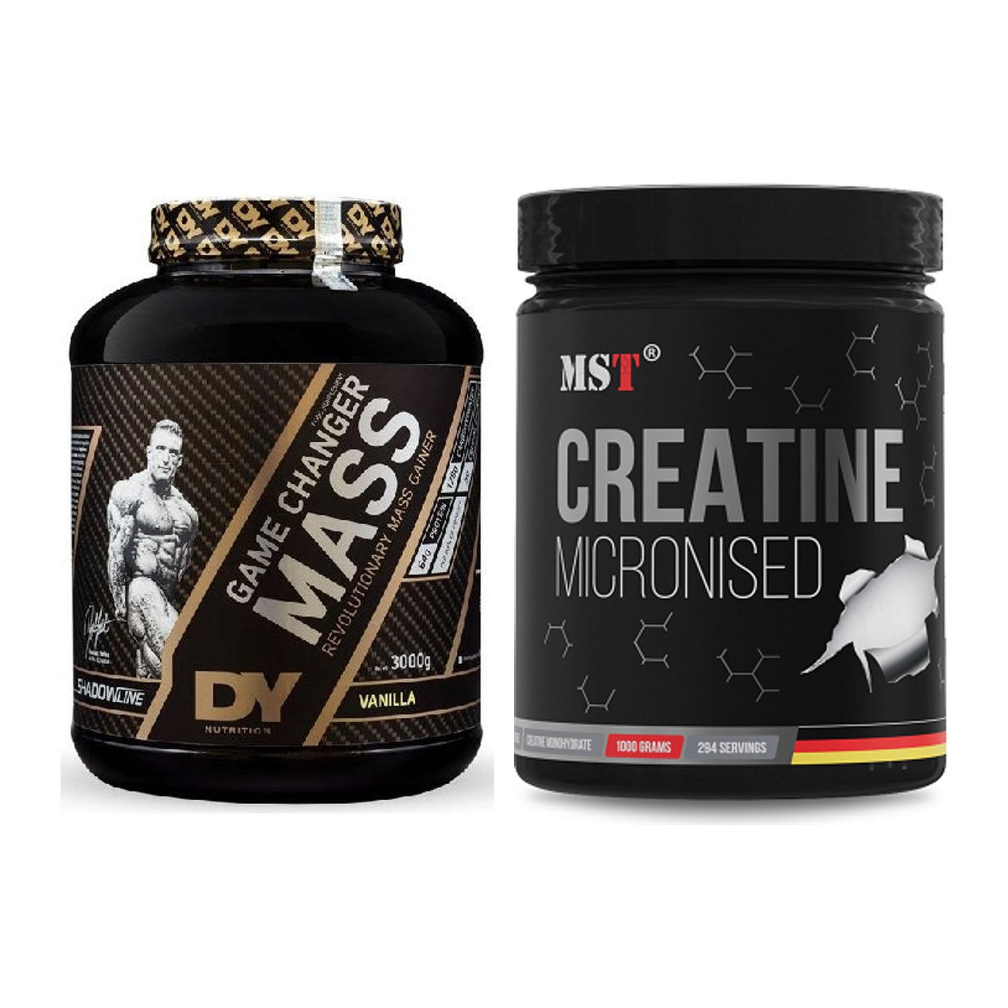 Masseaufbau-Set: DY Nutrition Game Changer + MST Creatin Monohydrate – alle enthaltenen Artikel