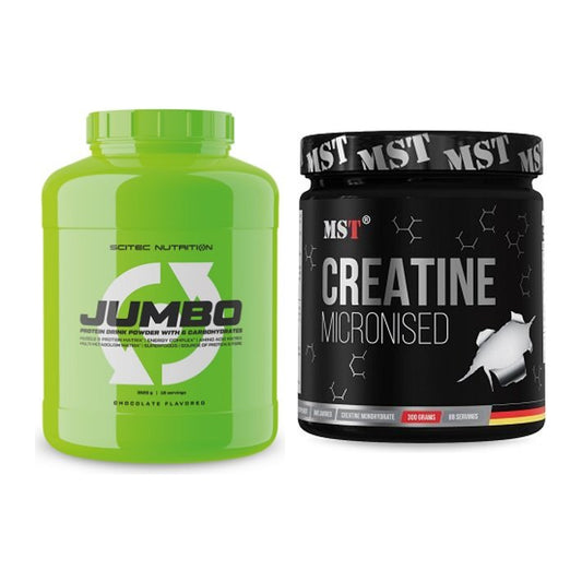 Masseaufbau-Set: Scitec Jumbo + MST Creatin Monohydrate – alle enthaltenen Artikel