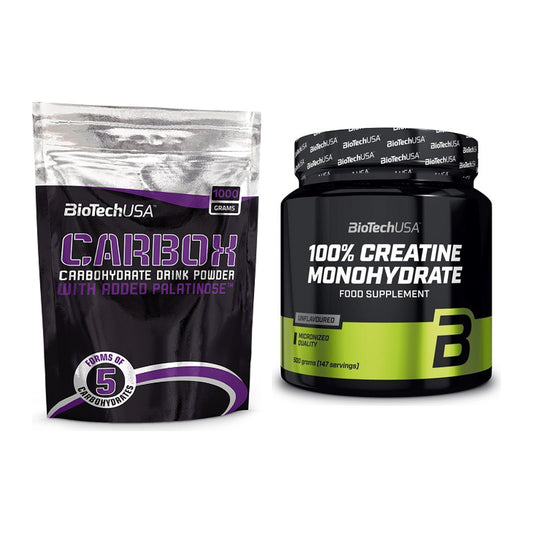 Masseaufbau-Set: BioTech CarboX + BioTech Creatine Monohydrate – alle enthaltenen Artikel