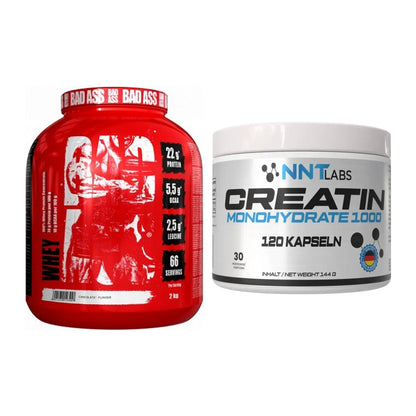 Masseaufbau-Set: BAD ASS Whey + NNT Creatin 1000 mg – alle enthaltenen Artikel