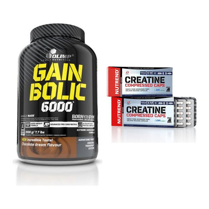 Masseaufbau-Set: Olimp Gain Bolic 6000 + Nutrend Creatine – alle enthaltenen Artikel