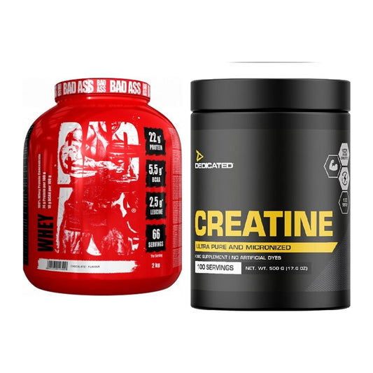 Masseaufbau-Set: BAD ASS Whey + Dedicated Creatine – alle enthaltenen Artikel