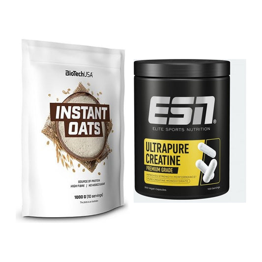 Mass Building Kit: BioTech Instant Oats + ESN Ultrapure Creatine - all items included