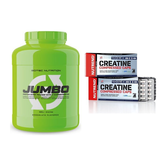 Masseaufbau-Set: Scitec Jumbo + Nutrend Creatine Compressed Caps – alle enthaltenen Artikel