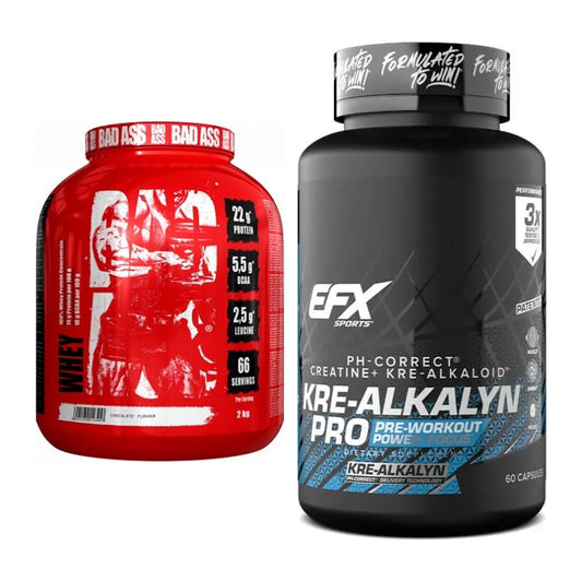 Masseaufbau-Set: BAD ASS Whey + EFX Kre-Alkalyn PRO – alle enthaltenen Artikel