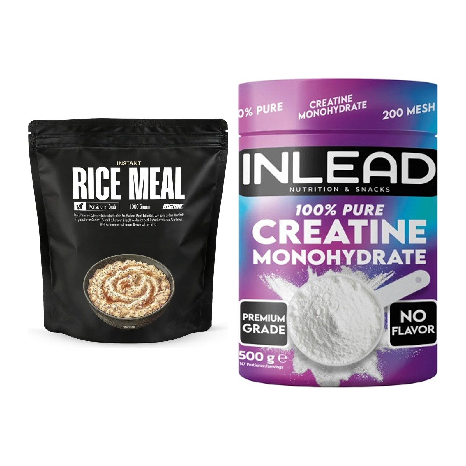 Masseaufbau-Set: Big Zone Instant Rice + INLEAD Creatine – alle enthaltenen Artikel