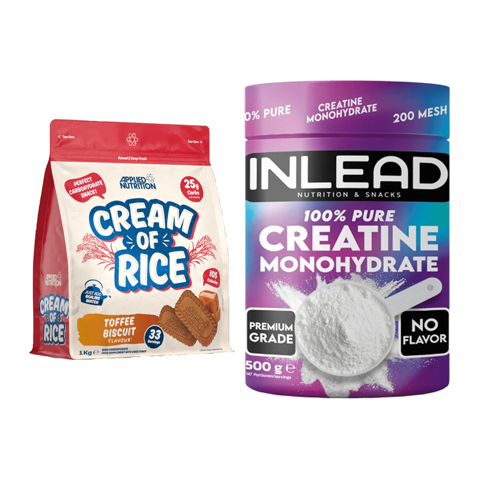 Masseaufbau-Set: Applied Nutrition Cream + INLEAD Creatine – alle enthaltenen Artikel
