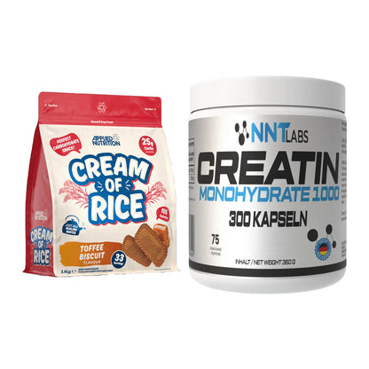 Masseaufbau-Set: Applied Nutrition Cream of Rice + NNT Creatin 1000 mg – alle enthaltenen Artikel