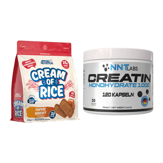 Masseaufbau-Set: Applied Nutrition Cream of Rice + NNT Creatin 1000 mg – alle enthaltenen Artikel