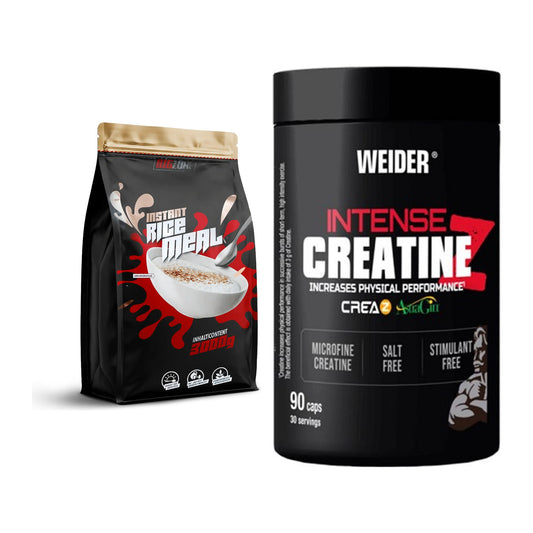 Masseaufbau-Set: Big Zone Rice Meal 3000g + Weider Intense Pure – alle enthaltenen Artikel