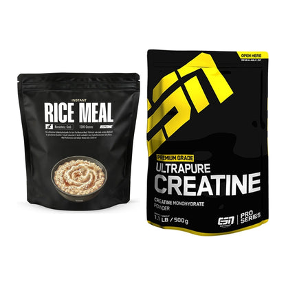 Masseaufbau-Set: Big Zone Instant Rice + ESN Ultrapure Creatine – alle enthaltenen Artikel