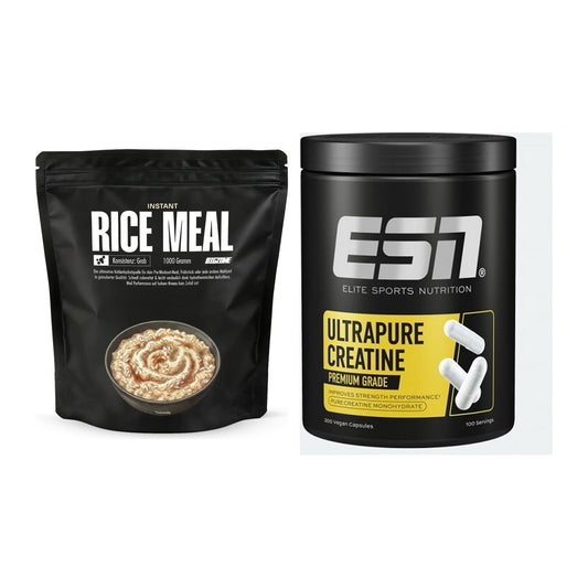 Massebyggesett: Big Zone Instant Rice + ESN Ultrapure Creatine - alle varer inkludert