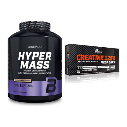Masseaufbau-Set: BioTech Hyper Mass + Olimp Creatine Mega Caps – alle enthaltenen Artikel