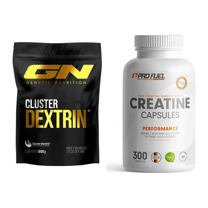 Masseaufbau-Set: GN Cluster Dextrin + ProFuel Creatine Monohydrate – alle enthaltenen Artikel