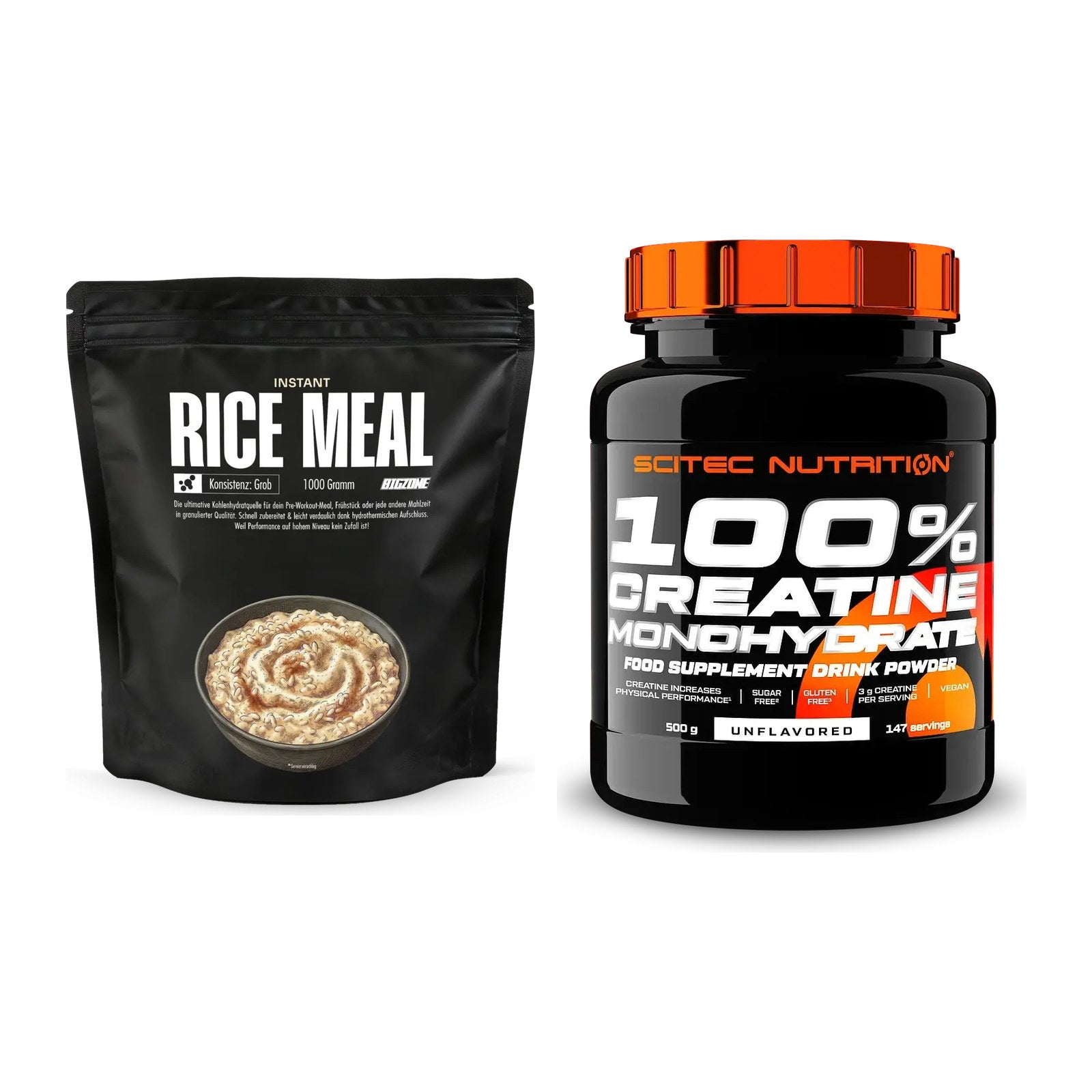 Masseaufbau-Set: Big Zone Instant Rice + Scitec Creatine – alle enthaltenen Artikel