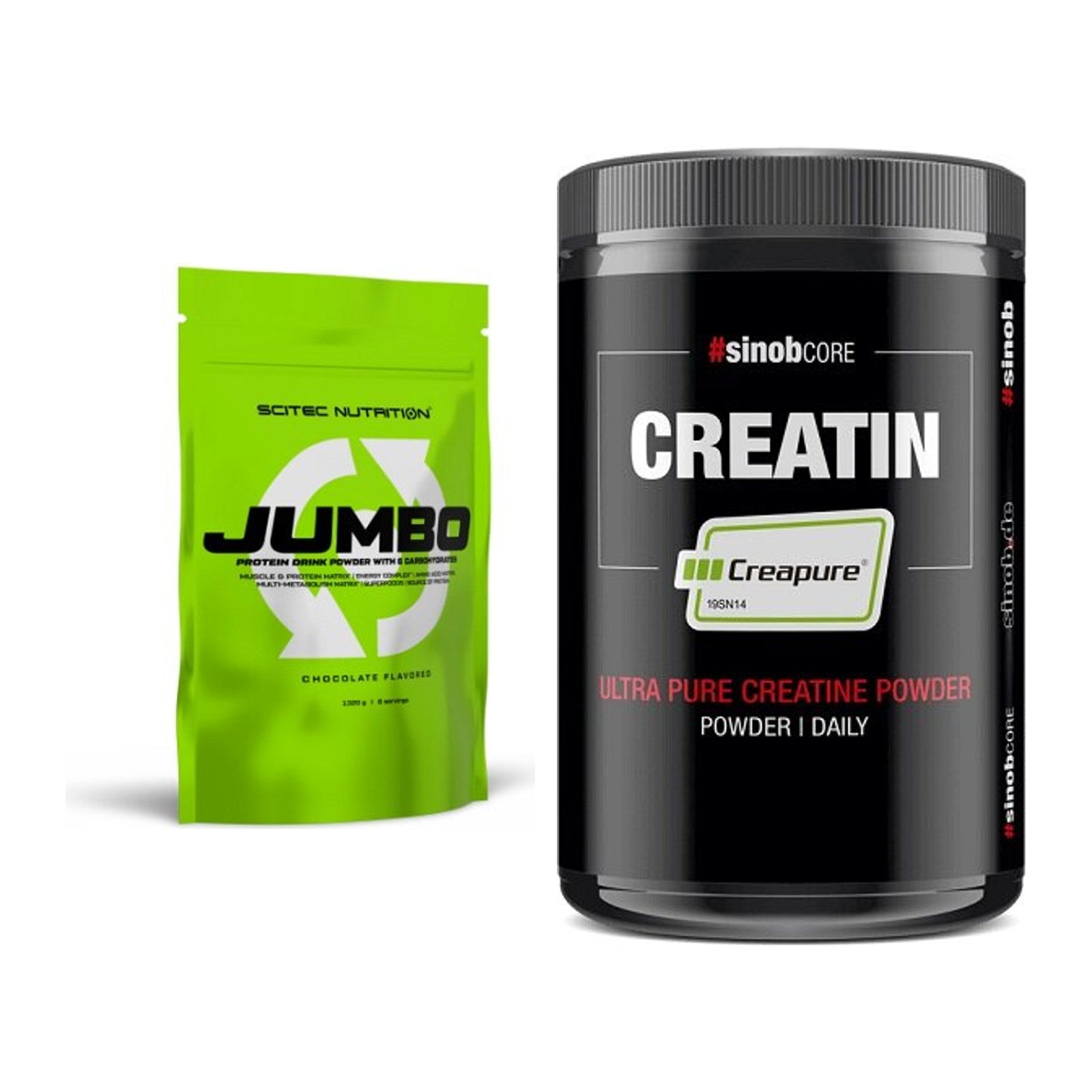 Masseaufbau-Set: Scitec Jumbo 1320g + Sinob Creatin CREAPURE – alle enthaltenen Artikel