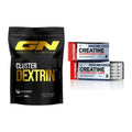 Masseaufbau-Set: GN Cluster Dextrin + Nutrend Creatine Compressed Caps – alle enthaltenen Artikel