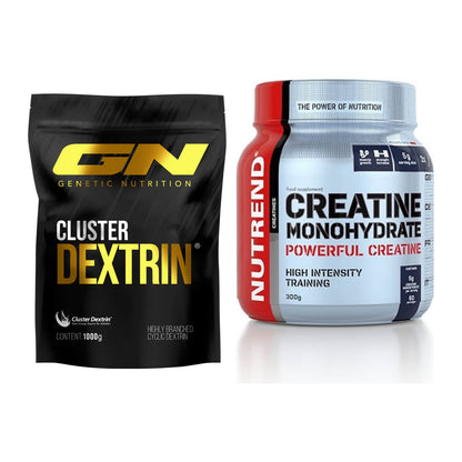 Masseaufbau-Set: GN Cluster Dextrin + Nutrend Creatine Monohydrate – alle enthaltenen Artikel