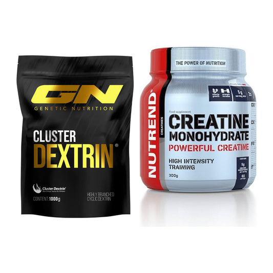 Masseaufbau-Set: GN Cluster Dextrin + Nutrend Creatine Monohydrate – alle enthaltenen Artikel