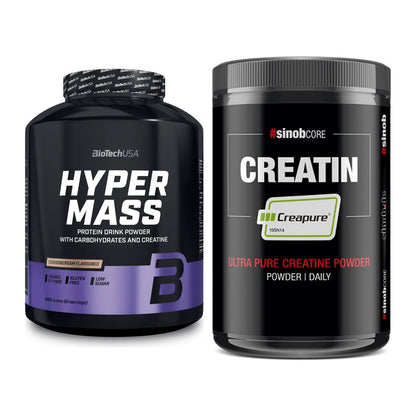 Masseaufbau-Set: BioTech Hyper Mass + Sinob Creatin CREAPURE – alle enthaltenen Artikel
