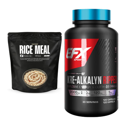 Masseaufbau-Set: Big Zone Instant Rice + EFX Kre-Alkalyn Ripped – alle enthaltenen Artikel