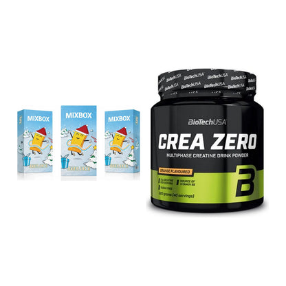 Masseaufbau-Set: Sven Jack MIXBOX 49x65g Fitness + BioTech Crea Zero – alle enthaltenen Artikel