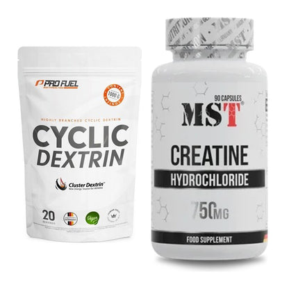 Masseaufbau-Set: ProFuel Cyclic Dextrin Cluster + MST Creatin HCL – alle enthaltenen Artikel