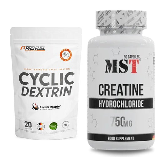 Masseaufbau-Set: ProFuel Cyclic Dextrin Cluster + MST Creatin HCL – alle enthaltenen Artikel