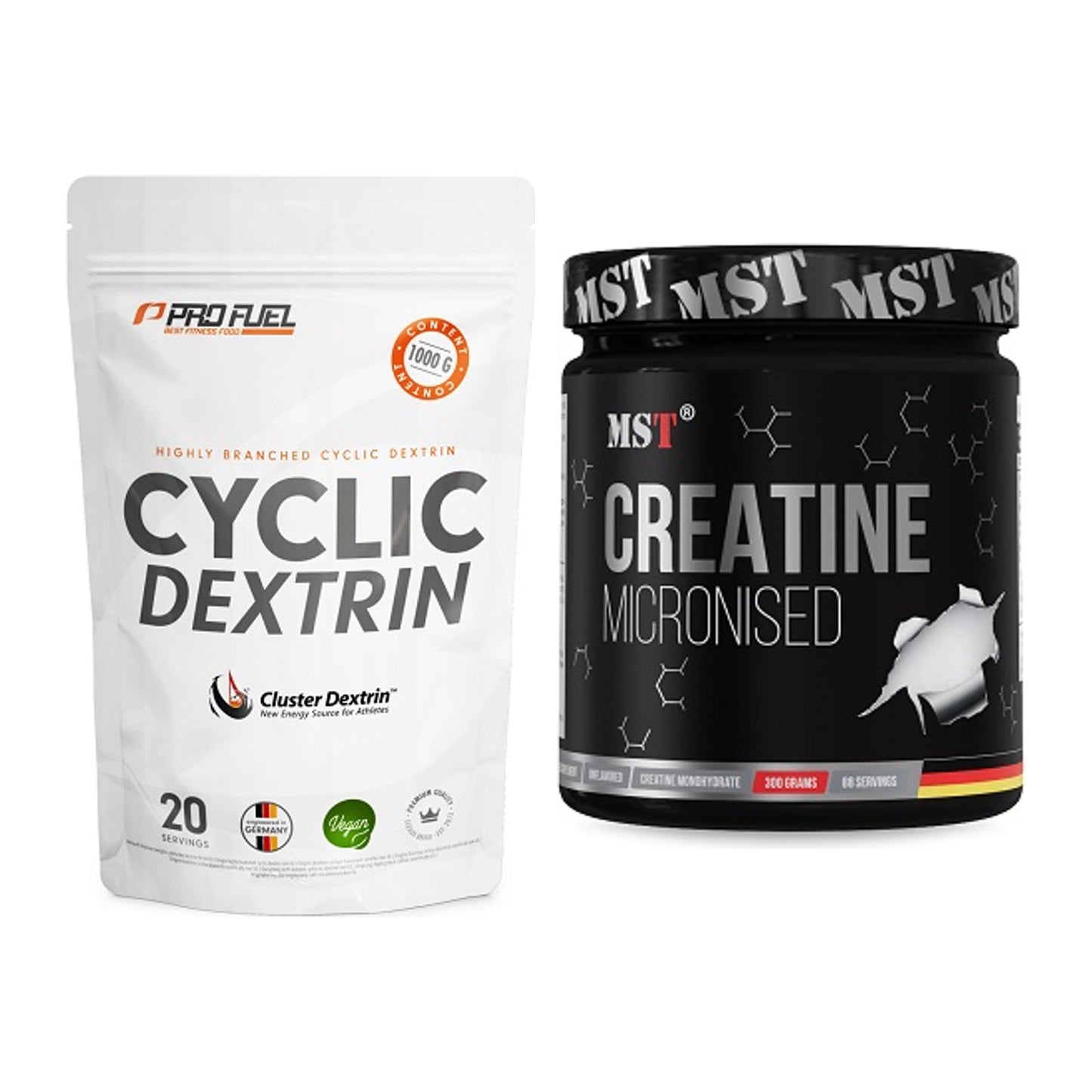 Masseaufbau-Set: ProFuel Cyclic Dextrin + MST Creatin Monohydrate – alle enthaltenen Artikel