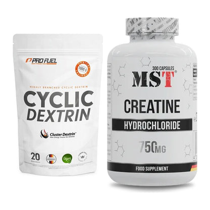 Masseaufbau-Set: ProFuel Cyclic Dextrin Cluster + MST Creatine HCL – alle enthaltenen Artikel