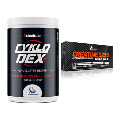 Masseaufbau-Set: Sinob Core CykloDex 1kg + Olimp Creatine Mega Caps – alle enthaltenen Artikel