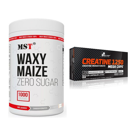 Masseaufbau-Set: MST WAXY MAIZE + Olimp Creatine Mega Caps – alle enthaltenen Artikel