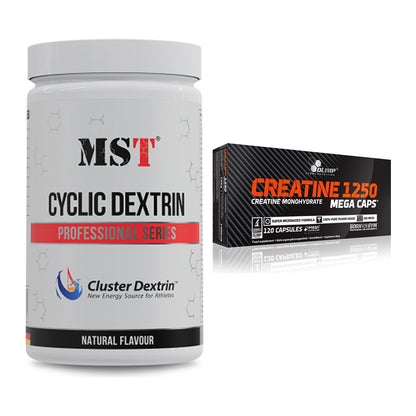 Masseaufbau-Set: MST Cluster Dextrin + Olimp Creatine Mega Caps – alle enthaltenen Artikel