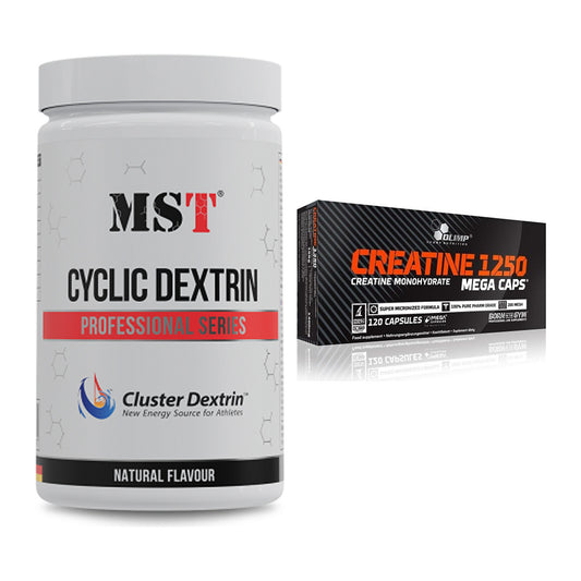 Masseaufbau-Set: MST Cluster Dextrin + Olimp Creatine Mega Caps – alle enthaltenen Artikel