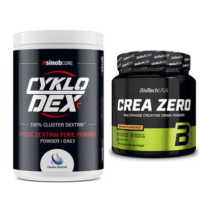 Masseaufbau-Set: Sinob Core CykloDex 1kg (Cluster + BioTech Crea Zero – alle enthaltenen Artikel