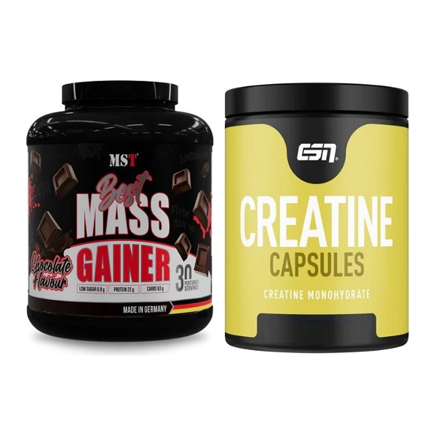 Masseaufbau-Set: MST Best Mass Gainer + ESN Ultrapure Creatine – alle enthaltenen Artikel